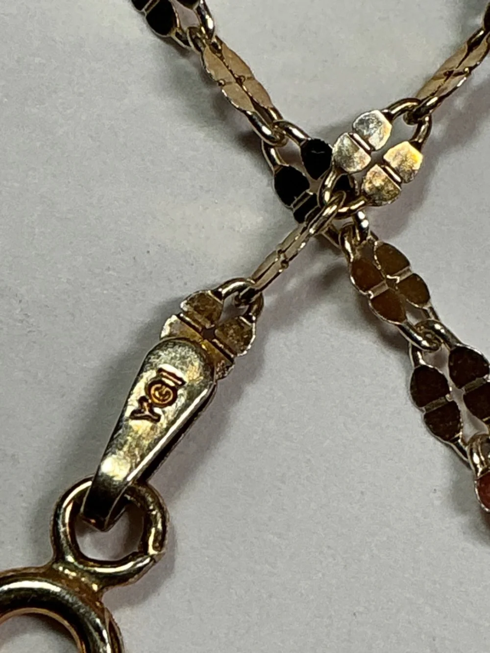 YGI Sterling Silver Diamond Cut Metal Links Delicate Bracelet. 7.25 “ long